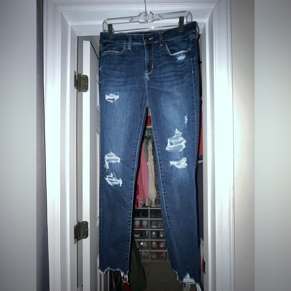 VGUC American Eagle Distressed Jeggings - Sz 8 Regular